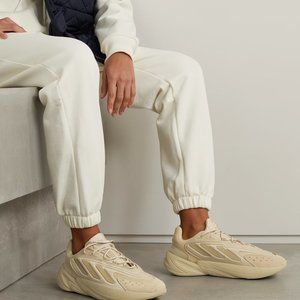 Adidas Originals Ozelia rubber and suede-trimmed neoprene sneakers - UK 8